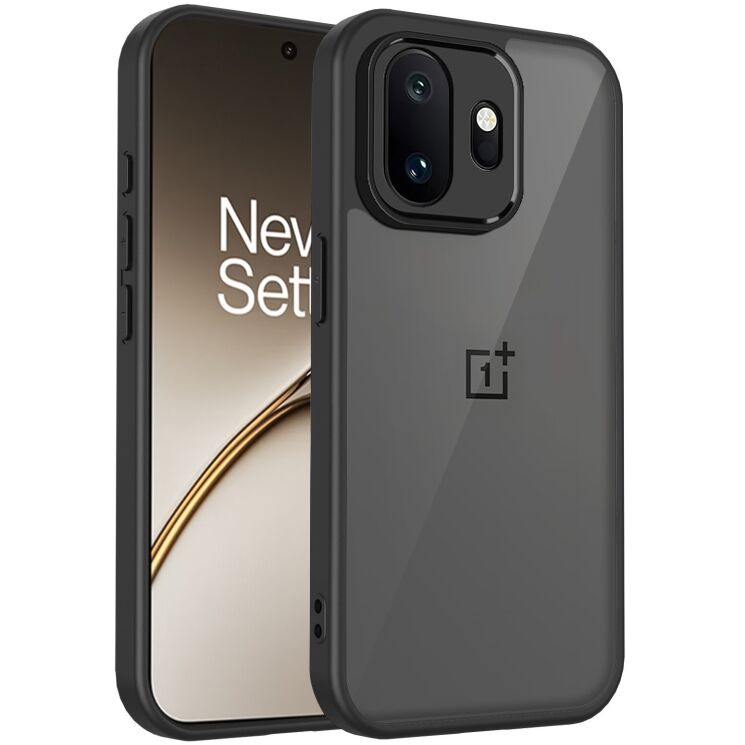Захисний чохол Deexe Matte Skin для OnePlus 15T - Transparent Black: фото 1 з 8