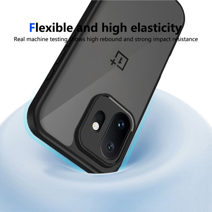 Захисний чохол Deexe Matte Skin для OnePlus 15T - Transparent Black: фото 5 з 8