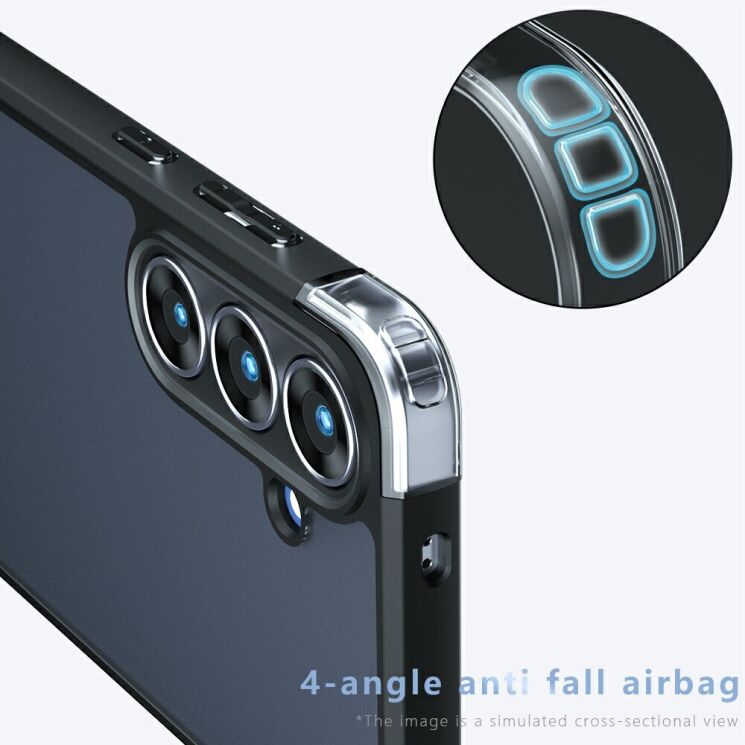 Защитный чехол Deexe Matte Skin для Samsung Galaxy S26 FE - Transparent Black: фото 5 из 13