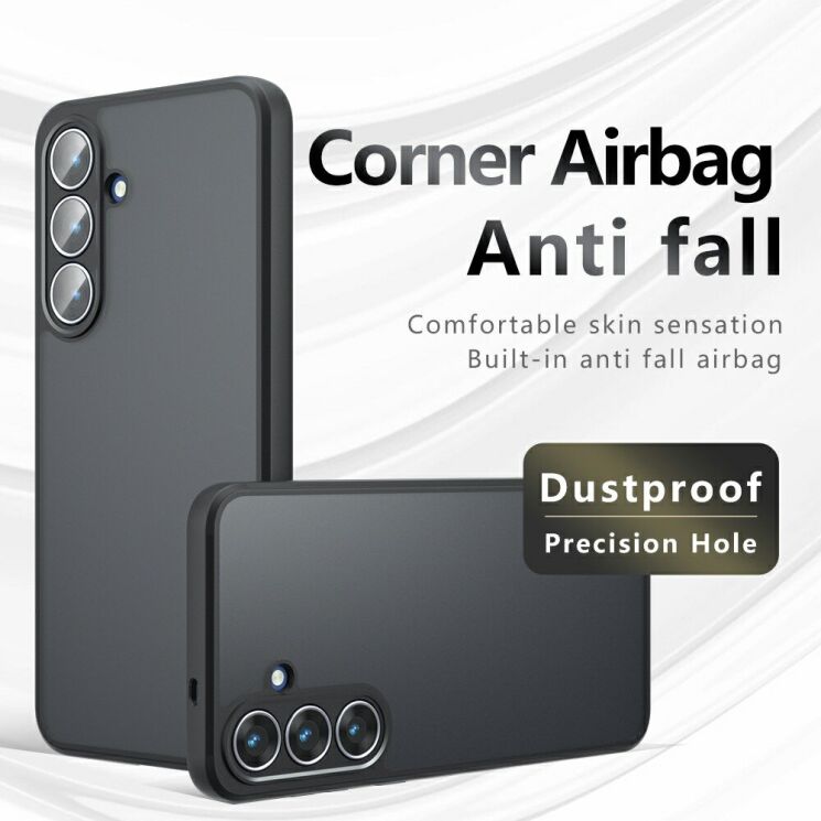Защитный чехол Deexe Matte Skin для Samsung Galaxy S26 FE - Transparent Black: фото 13 из 13