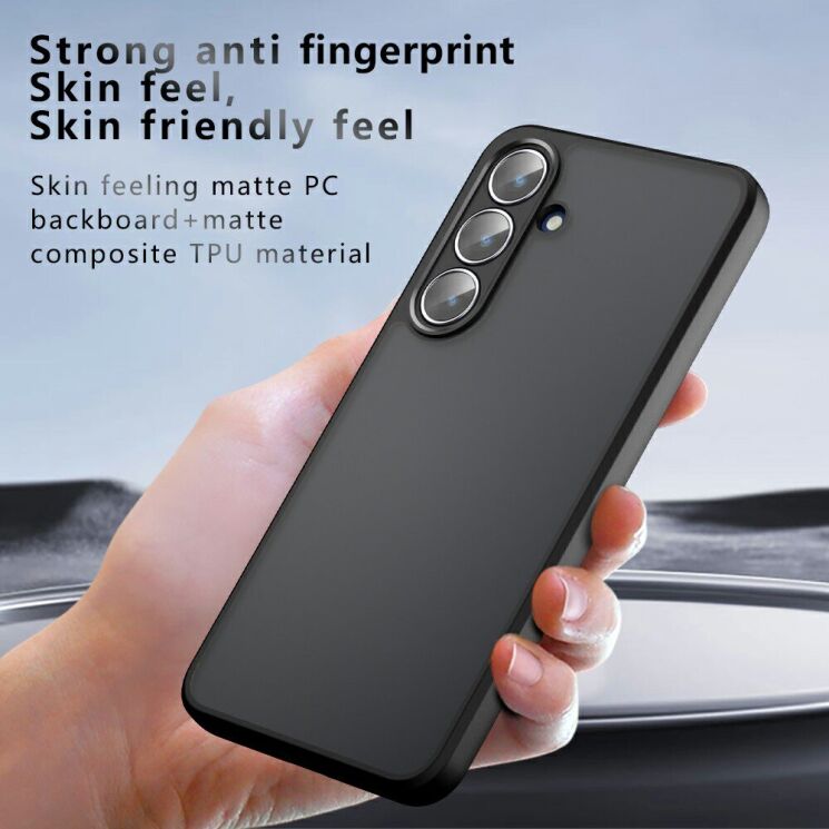 Защитный чехол Deexe Matte Skin для Samsung Galaxy S26 FE - Transparent Black: фото 8 из 13
