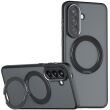 Захисний чохол Deexe Matte Skin Kickstand with MagSafe для Samsung Galaxy S25 FE (S731) - Black (405306B)
