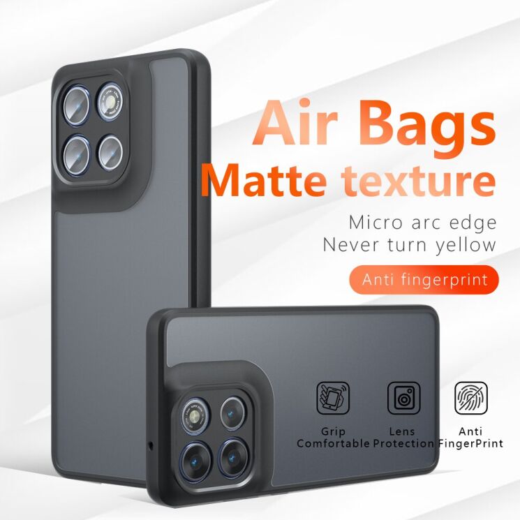 Защитный чехол Deexe Matte Skin with MagSafe для Motorola Moto G86 / G86 Power - Black: фото 3 из 12