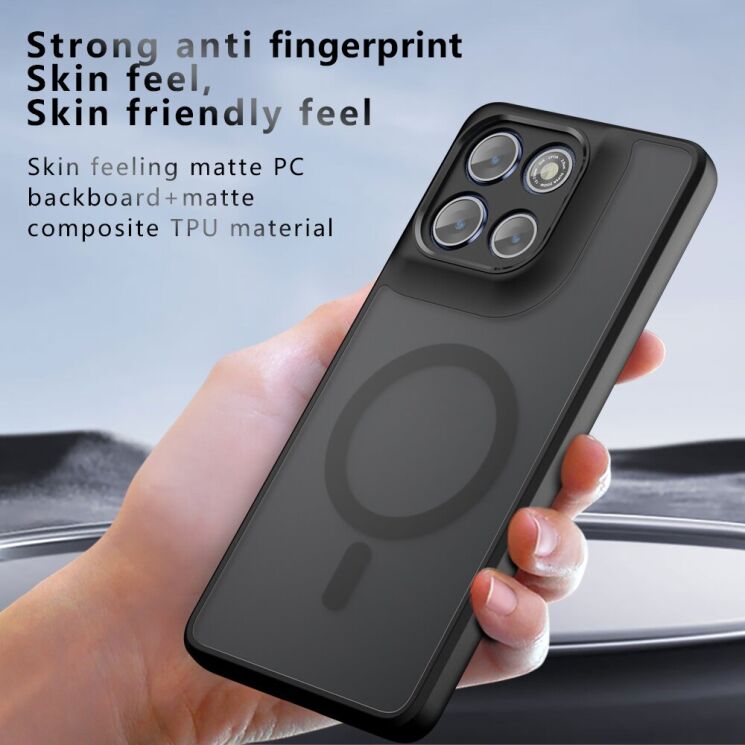Защитный чехол Deexe Matte Skin with MagSafe для Motorola Moto G86 / G86 Power - Black: фото 8 из 12