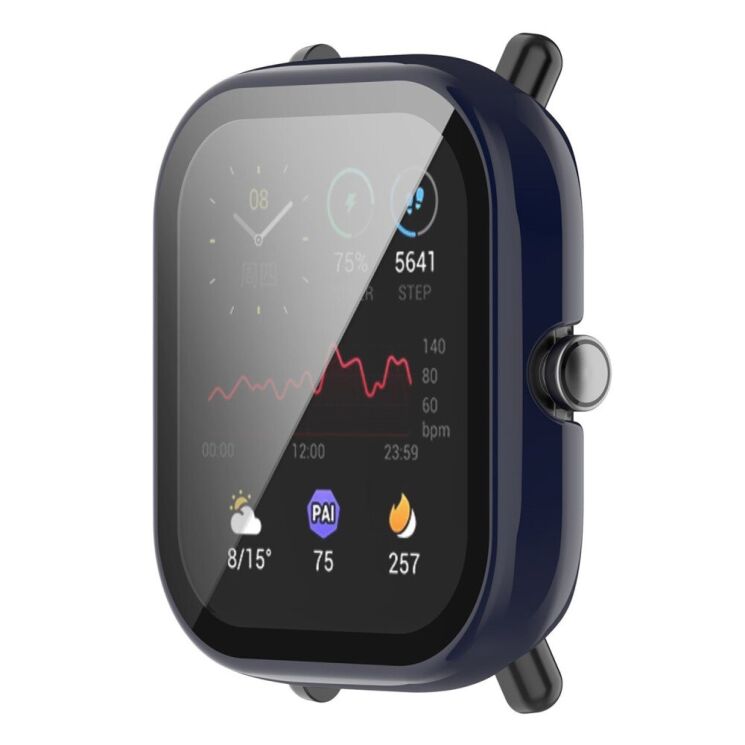 Захисний чохол Deexe Protective Frame для Xiaomi Amazfit Bip U / Bip U Pro / Pop / Pop Pro - Ink Blue: фото 7 з 8