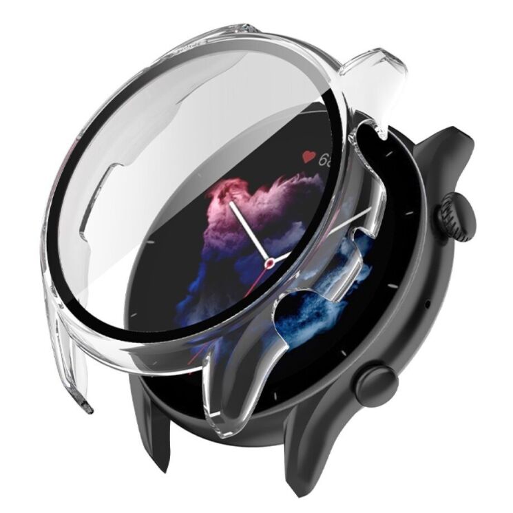 Защитный чехол Deexe Protective Frame для Xiaomi Amazfit GTR 3 / GTR 3 Pro - Transparent: фото 3 из 9