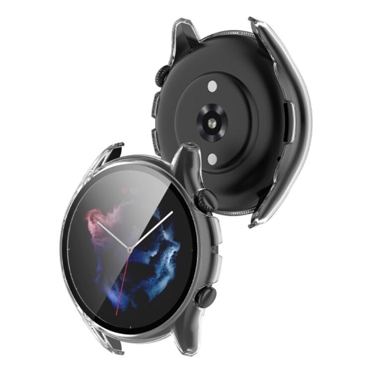 Защитный чехол Deexe Protective Frame для Xiaomi Amazfit GTR 3 / GTR 3 Pro - Transparent: фото 2 из 9