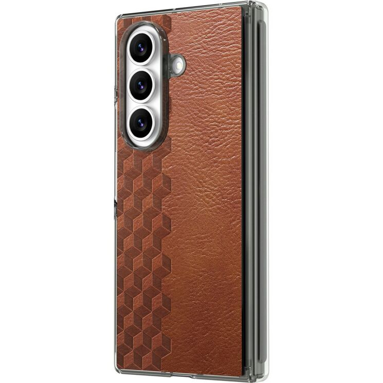 Защитный чехол Deexe Rhombus Case для Samsung Galaxy Fold 8 Ultra - Brown: фото 3 из 12