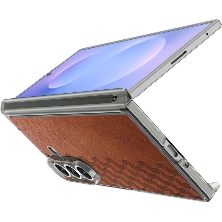 Защитный чехол Deexe Rhombus Case для Samsung Galaxy Fold 8 Ultra - Brown: фото 6 из 12
