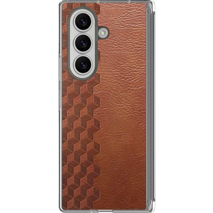 Защитный чехол Deexe Rhombus Case для Samsung Galaxy Fold 8 Ultra - Brown: фото 2 из 12