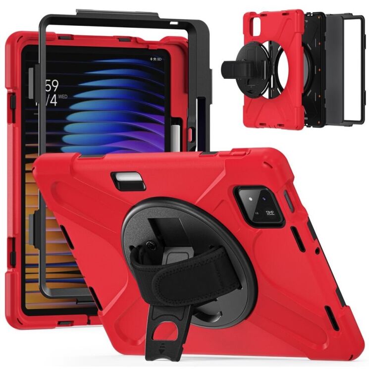 Захисний чохол Deexe Rotation Hybrid для Xiaomi Pad 7 / 7 Pro - Red: фото 1 з 15