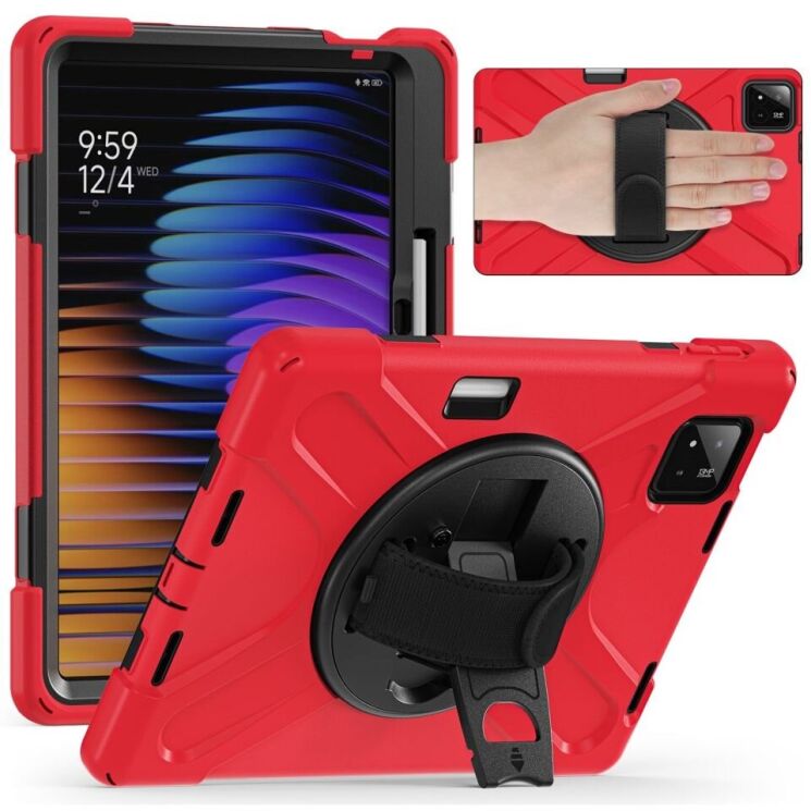 Захисний чохол Deexe Rotation Hybrid для Xiaomi Pad 7 / 7 Pro - Red: фото 2 з 15