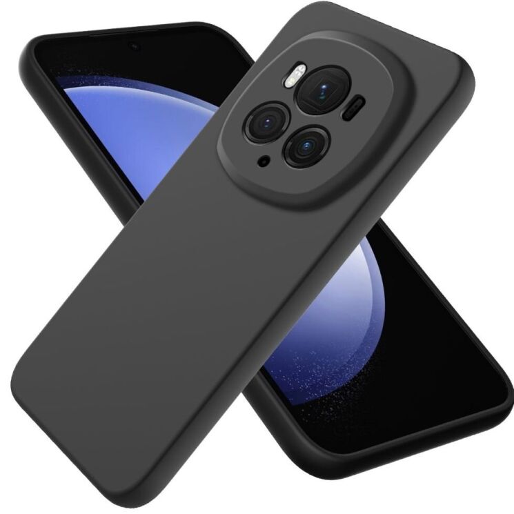 Защитный чехол Deexe Silicone Case для Honor Magic 6 Pro - Black: фото 1 из 8