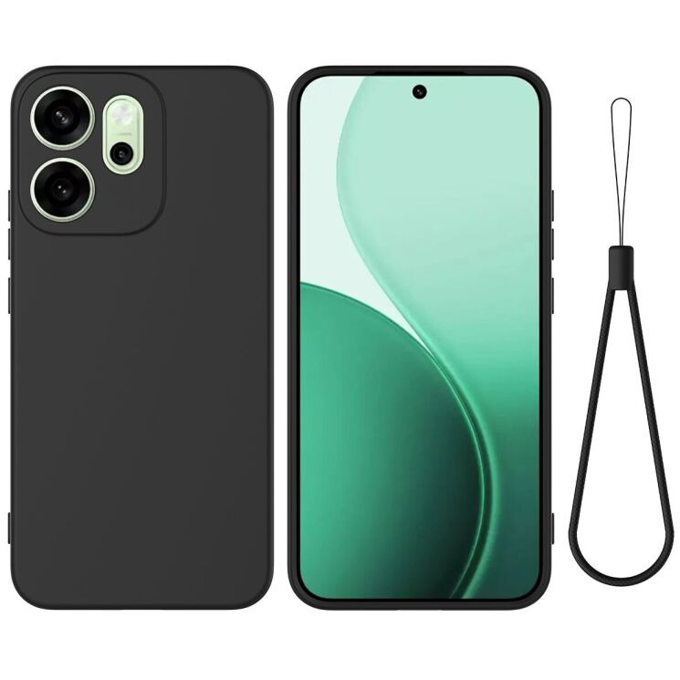 Захисний чохол Deexe Silicone Case для OPPO Reno 14 FS 5G - Black: фото 1 з 9