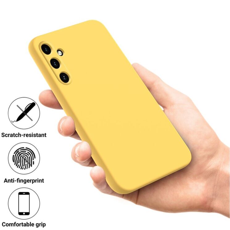 Захисний чохол Deexe Silicone Case для Samsung Galaxy M35 (M356) - Yellow: фото 3 з 7