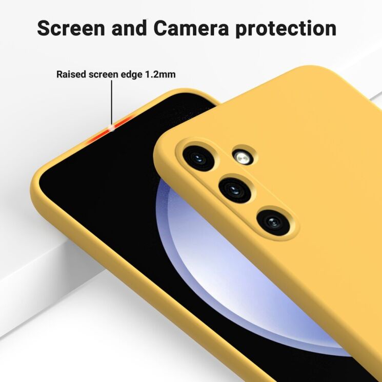 Захисний чохол Deexe Silicone Case для Samsung Galaxy M35 (M356) - Yellow: фото 4 з 7