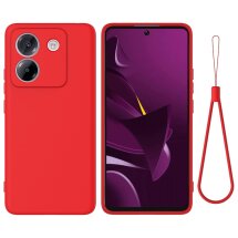 Защитный чехол Deexe Silicone Case для Xiaomi Poco M7 Pro - Red: фото 1 из 8
