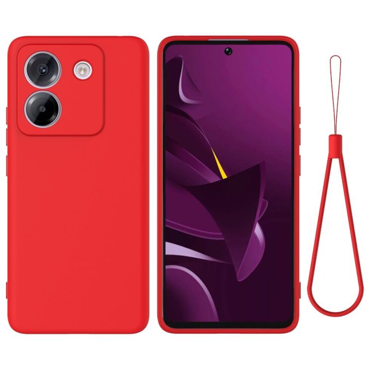 Защитный чехол Deexe Silicone Case для Xiaomi Poco M7 Pro - Red: фото 1 из 8