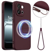 Захисний чохол Deexe Silicone Case with MagSafe для OnePlus Nord 6 - Wine Red: фото 1 з 9
