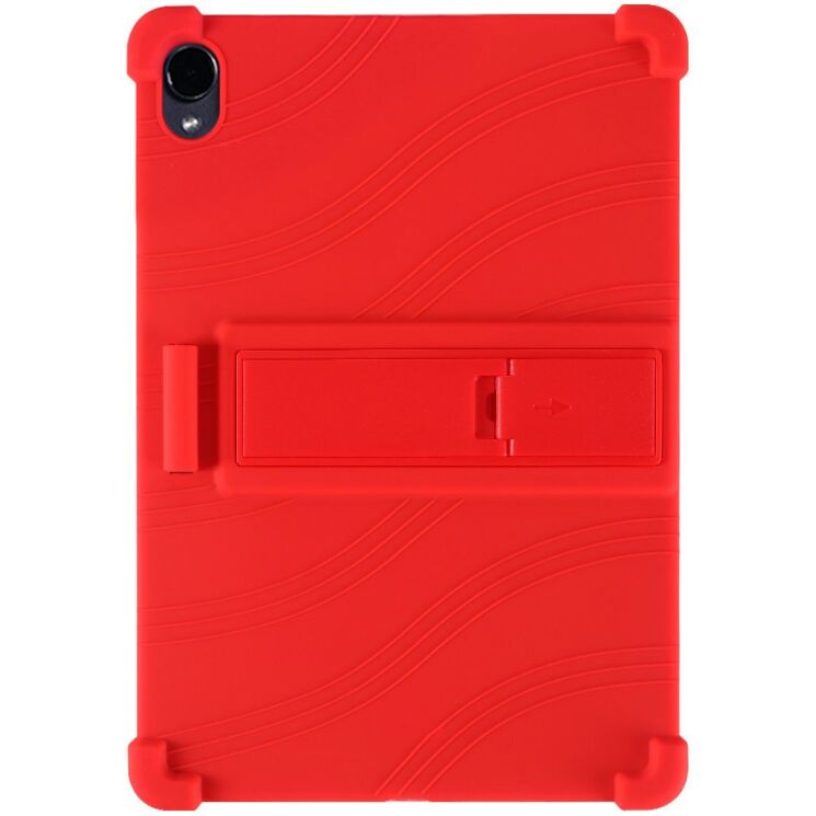Защитный чехол Deexe Silicone Kickstand для Samsung Galaxy Tab S12 Plus - Red: фото 3 из 7