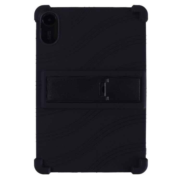 Захисний чохол Deexe Silicone Kickstand для Xiaomi Redmi Pad 2 - Black: фото 3 з 5