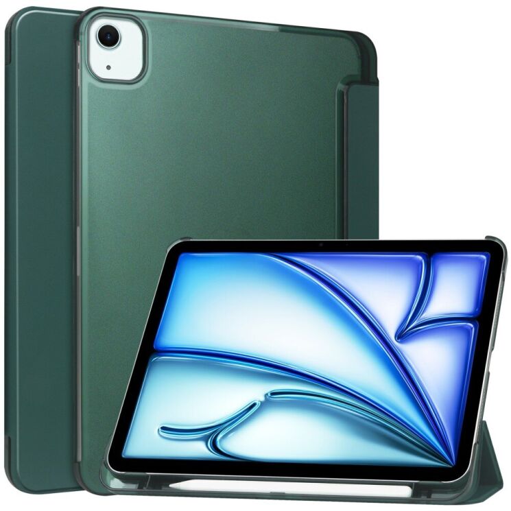 Захисний чохол Deexe Slim Cover для Apple iPad Air 13 M3/M2 (2025/2024) - Blackish Green: фото 1 з 7