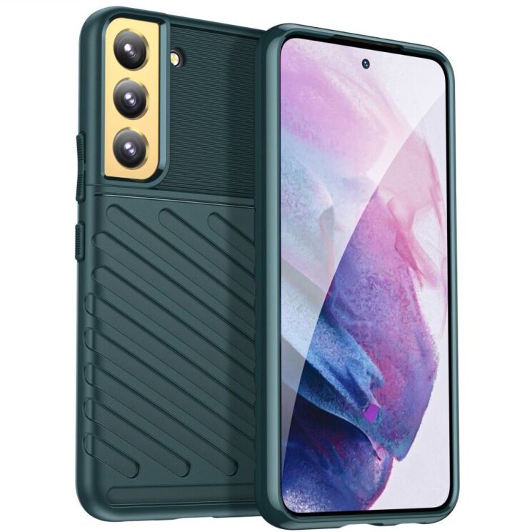 Защитный чехол Deexe Thunder Series для Samsung Galaxy S22 - Green: фото 1 из 7