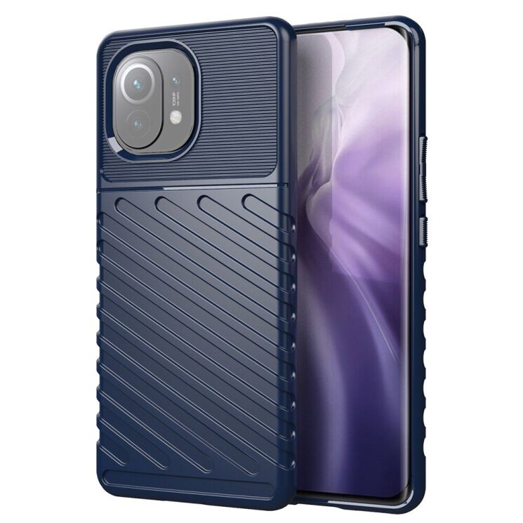 Защитный чехол Deexe Thunder Series для Xiaomi Mi 11 - Blue: фото 1 из 10