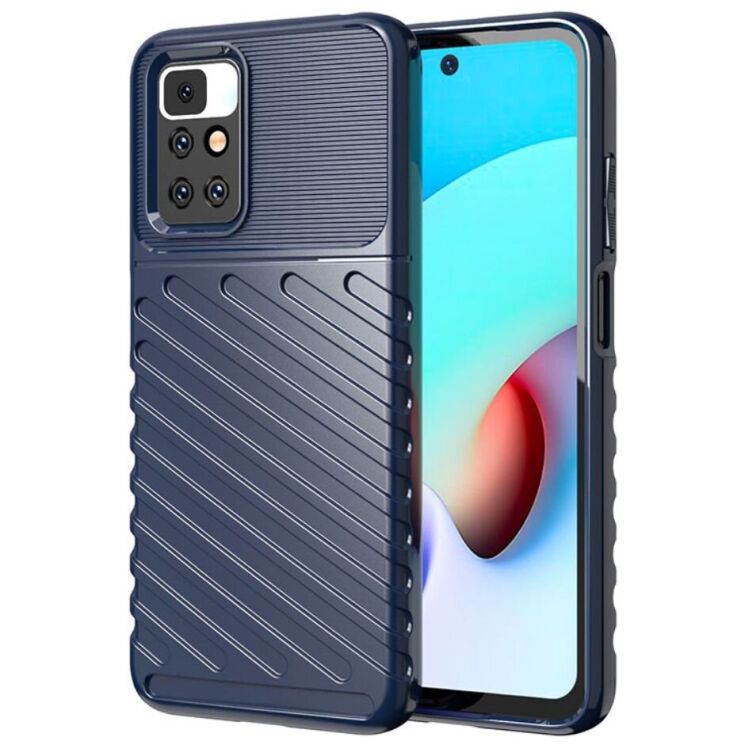 Защитный чехол Deexe Thunder Series для Xiaomi Redmi 10 / 10 (2022) / 10 Prime - Blue: фото 1 из 12