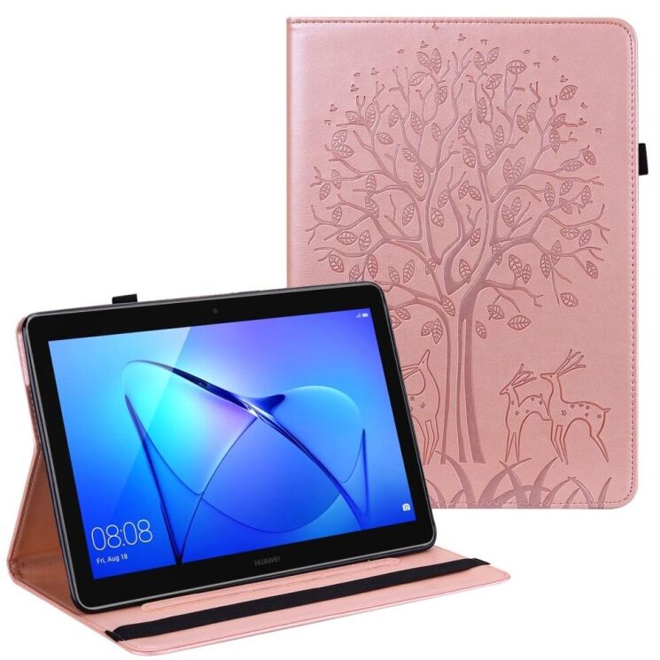 Защитный чехол Deexe Tree Print для Realme Pad 10.4 - Rose Gold: фото 1 из 11