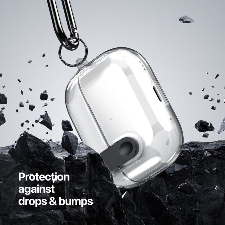 Защитный чехол DUX DUCIS PECL Series для Apple AirPods 4 - Clear: фото 5 из 10