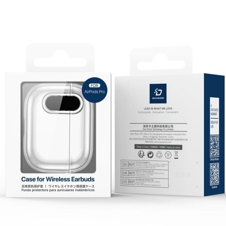 Защитный чехол DUX DUCIS PECL Series для Apple AirPods 4 - Clear: фото 10 из 10
