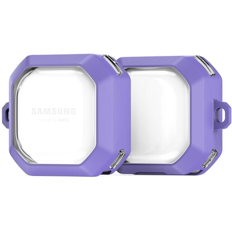 Захисний чохол DUX DUCIS SECC Series для Samsung Galaxy Buds Live / Buds Pro / Buds 2 / Buds 2 Pro / Buds FE - Purple: фото 2 з 15