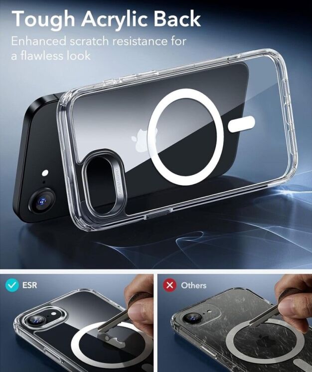 Защитный чехол ESR Classic Hybrid MagSafe для Apple iPhone 16e - Transparent: фото 2 из 7