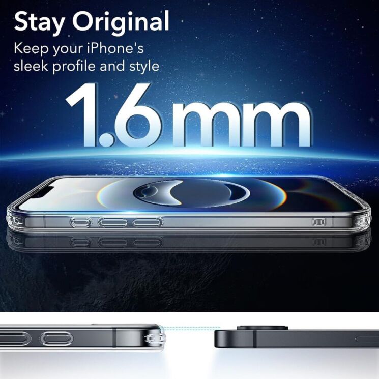 Защитный чехол ESR Classic Hybrid MagSafe для Apple iPhone 16e - Transparent: фото 4 из 7