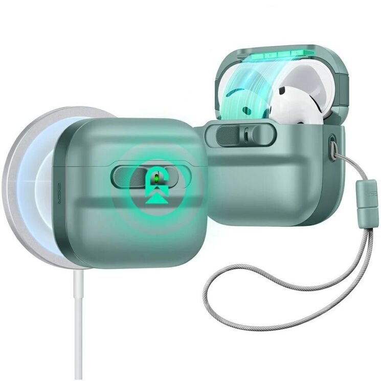 Защитный чехол ESR Pulse HaloLock MagSafe для Apple AirPods 4 (4894240229026) - Green: фото 1 из 9