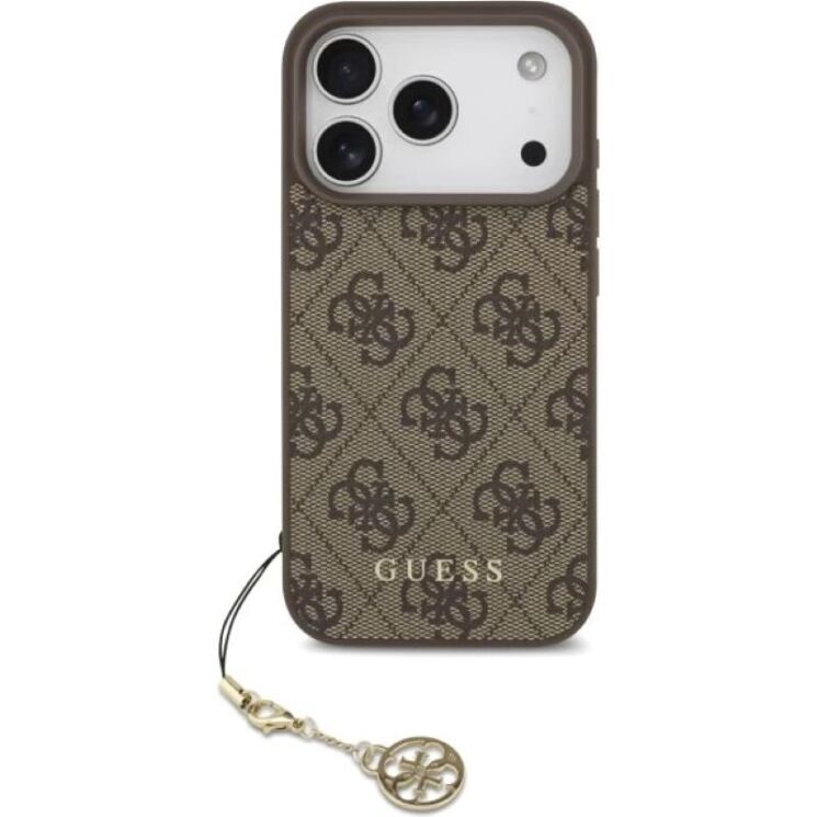 Защитный чехол Guess 4G Charms Collection MagSafe для iPhone 17 Pro (GUHMP17LGF4GCW) - Brown: фото 1 из 8