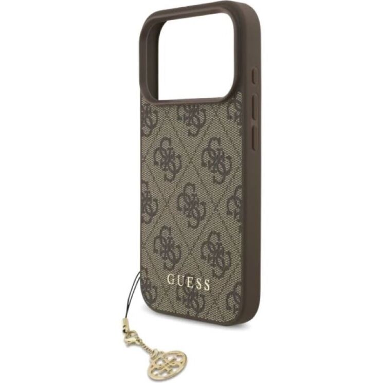 Защитный чехол Guess 4G Charms Collection MagSafe для iPhone 17 Pro (GUHMP17LGF4GCW) - Brown: фото 5 из 8