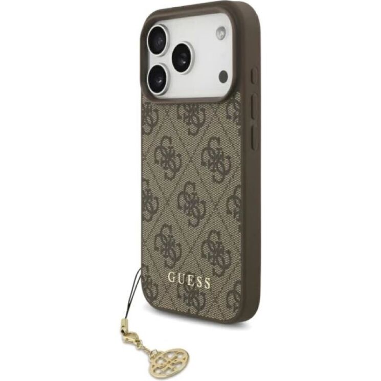 Защитный чехол Guess 4G Charms Collection MagSafe для iPhone 17 Pro (GUHMP17LGF4GCW) - Brown: фото 2 из 8