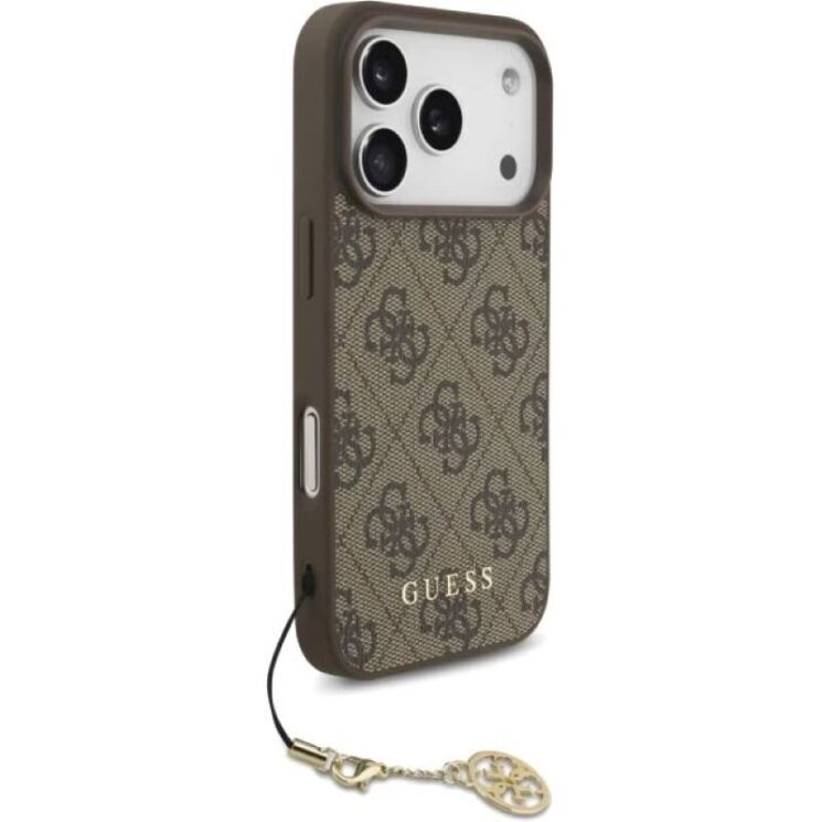 Защитный чехол Guess 4G Charms Collection MagSafe для iPhone 17 Pro (GUHMP17LGF4GCW) - Brown: фото 3 из 8