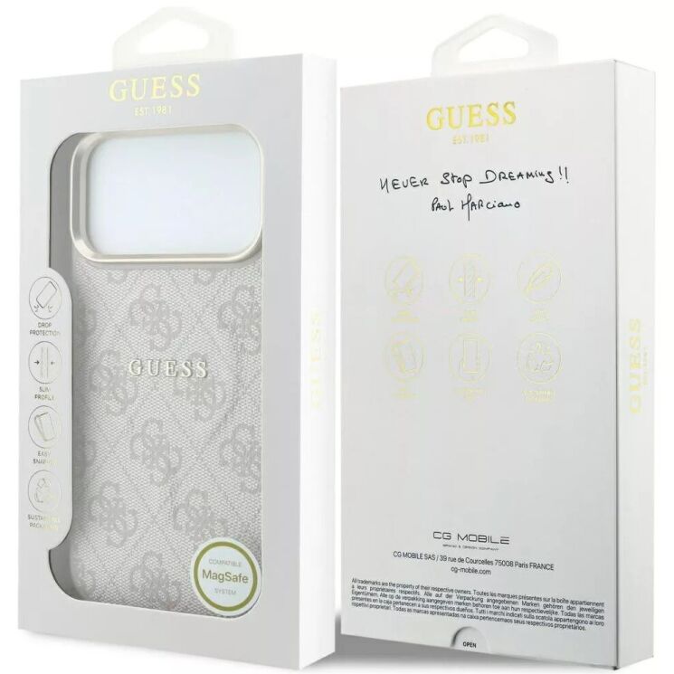 Защитный чехол Guess Embossed 4G Classic MagSafe для iPhone 18 Pro Max / 17 Pro Max (GUHMP18XP4MSEGCP) - Pink: фото 7 из 7