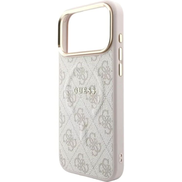 Защитный чехол Guess Embossed 4G Classic MagSafe для iPhone 18 Pro Max / 17 Pro Max (GUHMP18XP4MSEGCP) - Pink: фото 5 из 7