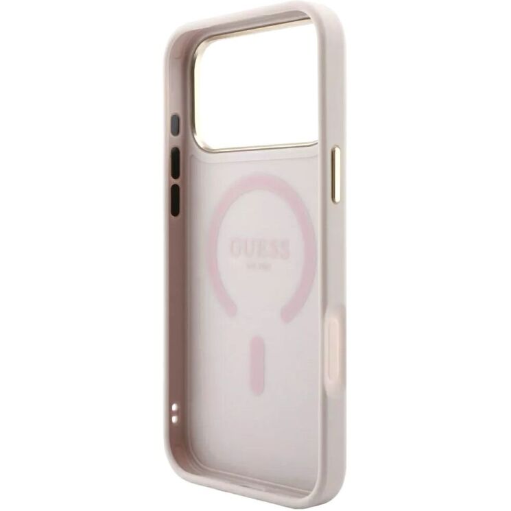 Защитный чехол Guess Embossed 4G Classic MagSafe для iPhone 18 Pro Max / 17 Pro Max (GUHMP18XP4MSEGCP) - Pink: фото 6 из 7