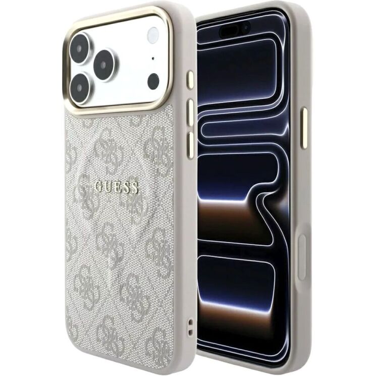 Защитный чехол Guess Embossed 4G Classic MagSafe для iPhone 18 Pro Max / 17 Pro Max (GUHMP18XP4MSEGCP) - Pink: фото 1 из 7