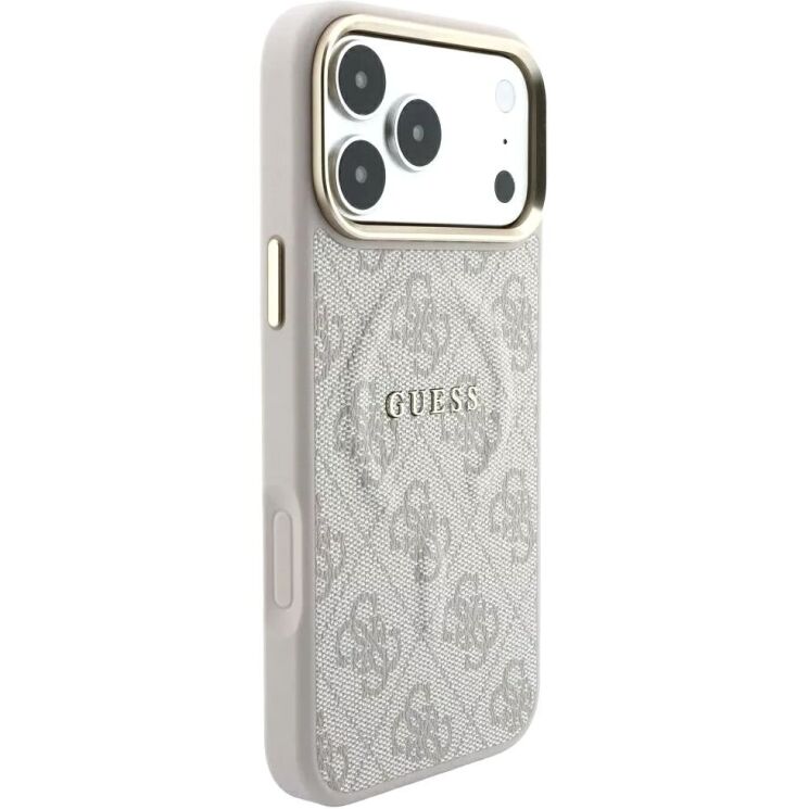 Защитный чехол Guess Embossed 4G Classic MagSafe для iPhone 18 Pro Max / 17 Pro Max (GUHMP18XP4MSEGCP) - Pink: фото 3 из 7