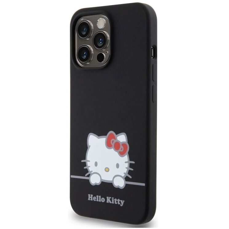 Защитный чехол Hello Kitty Liquid Silicone для Apple iPhone 13 Pro - Black: фото 3 из 7