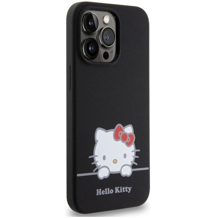 Защитный чехол Hello Kitty Liquid Silicone для Apple iPhone 13 Pro - Black: фото 4 из 7