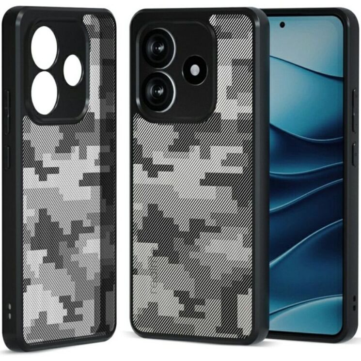 Защитный чехол IBMRS Military для Xiaomi Redmi Note 14 5G - Grid Camouflage: фото 1 из 8
