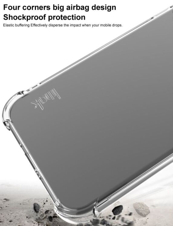 Защитный чехол IMAK Airbag MAX Case для Google Pixel 9 Pro XL - Transparent Black: фото 6 из 10
