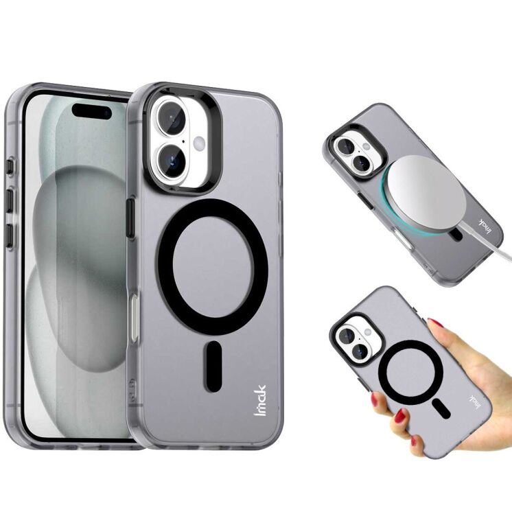 Захисний чохол IMAK Candy Series Magnetic для Apple iPhone 16 - Black: фото 2 з 8
